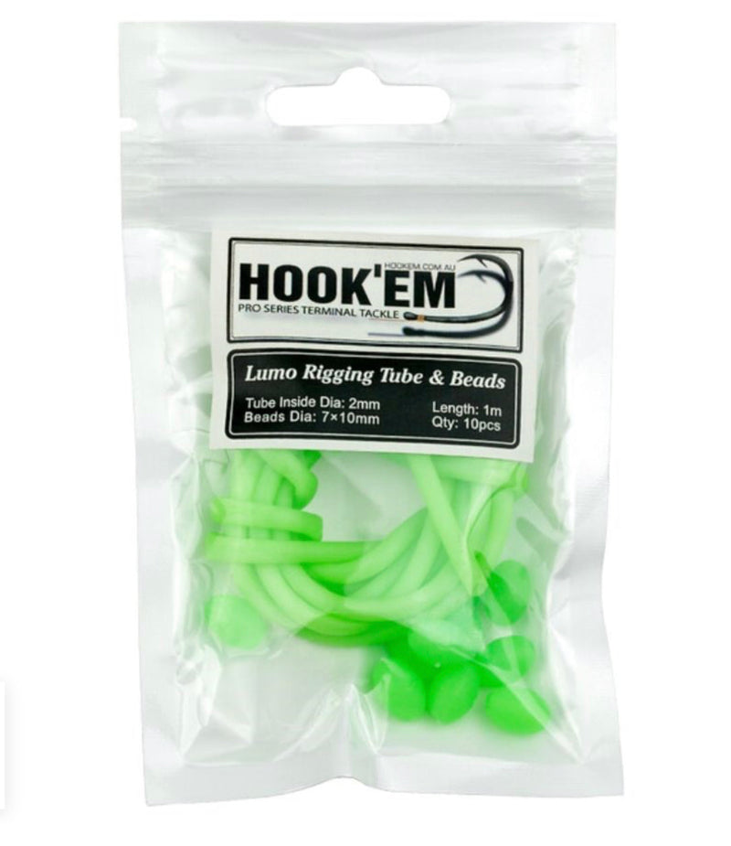 Load image into Gallery viewer, Hook'em Fluoro Bead &amp; Tube Packs [COL:Lumo Green]
