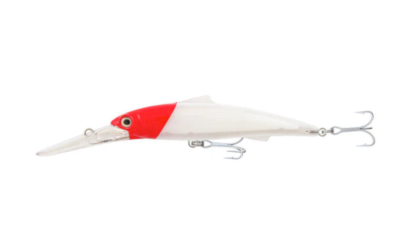 Load image into Gallery viewer, Samaki Pacemaker Minnow 140 DD [COL:White Red Head]
