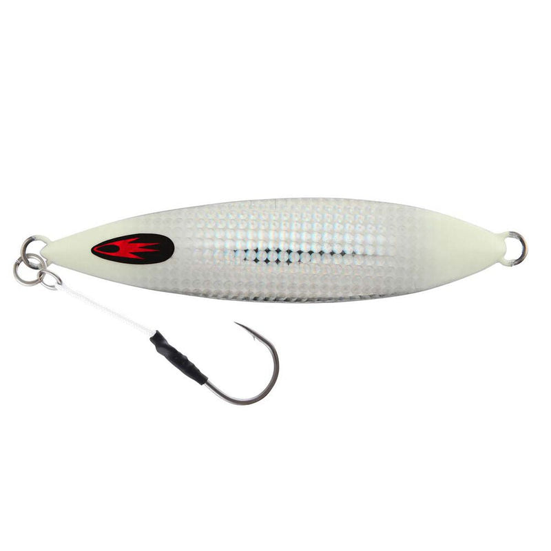Load image into Gallery viewer, Samaki Ribcage Jig 150g [COL:Glow ‘n’ Silver]
