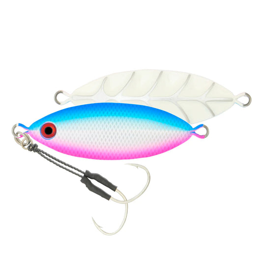 Samaki Ribcage Slow Fall Jig 40g [COL:Blue Pink Silver]
