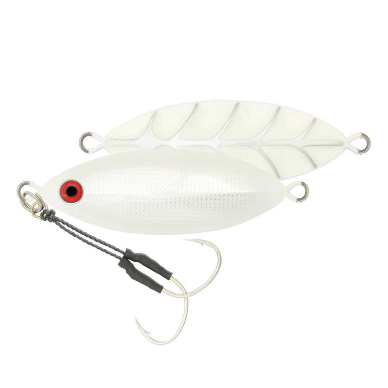 Load image into Gallery viewer, Samaki Ribcage Slow Fall Jig 80g [COL:Glow ‘n’ Silver]

