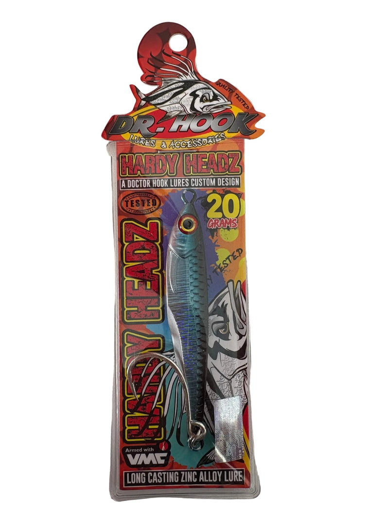 Load image into Gallery viewer, Dr Hook Lure Hardy Headz 60g [COL:Blue Sardine]
