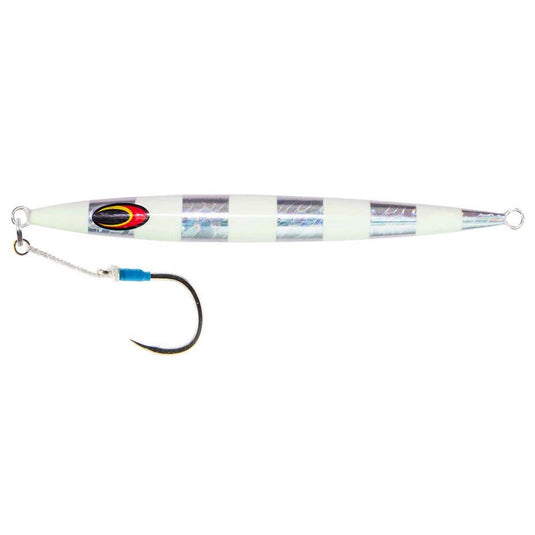 Nomad Streaker 120g Jig [COL:Silver Glow Strips]
