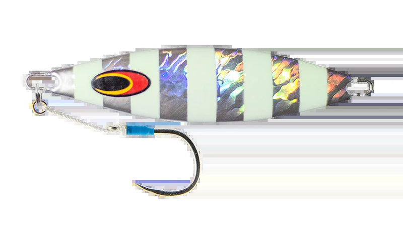Load image into Gallery viewer, Nomad Buffalo Jig 120g [COL:Silver Glow Stripe]
