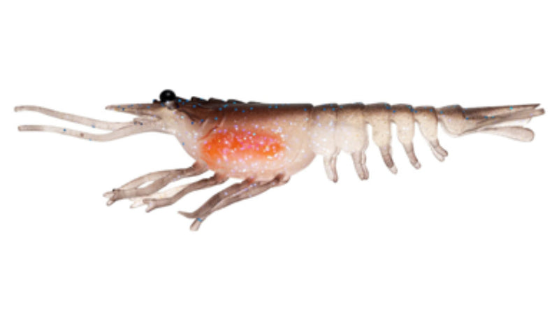Load image into Gallery viewer, Nomad Live Ops Switcher Shrimp 4.25" (4 Pack) [COL:Brown Flasher - BLFLS]
