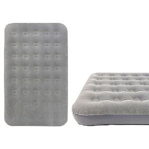 Wildtrak 191x137cm Double Coil Beam Flocked Airbed - Grey
