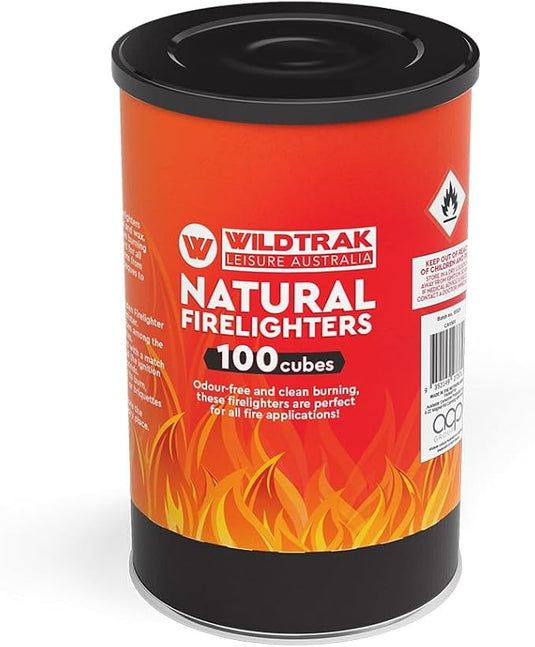 Wildtrak Natural Wooden Firelighters - 100 cubes 