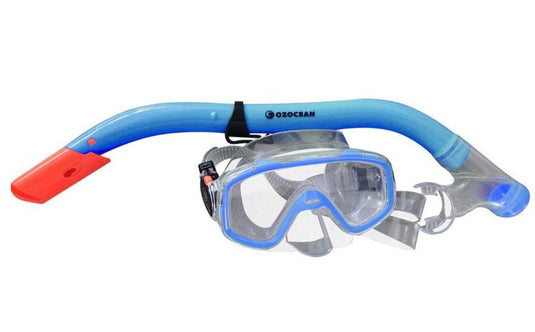OzOcean Mask & Snorkel Set Adults - METTAMS Blue 
