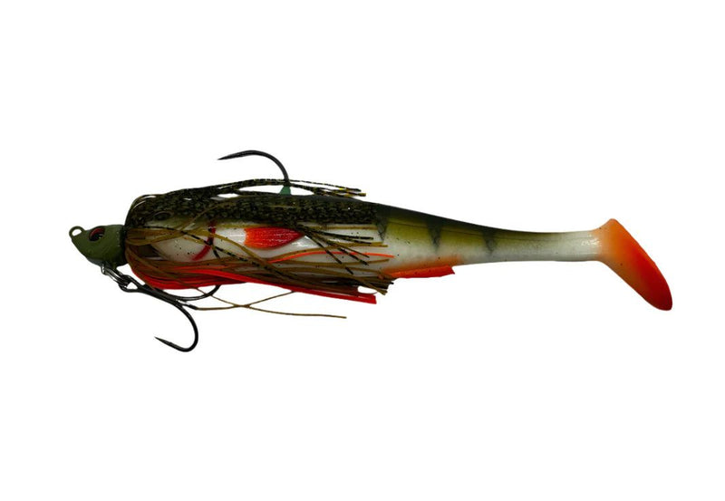 Load image into Gallery viewer, Spin Wright Swim Jig X Irukandji 7" 1/2oz [COL:Hotwing]
