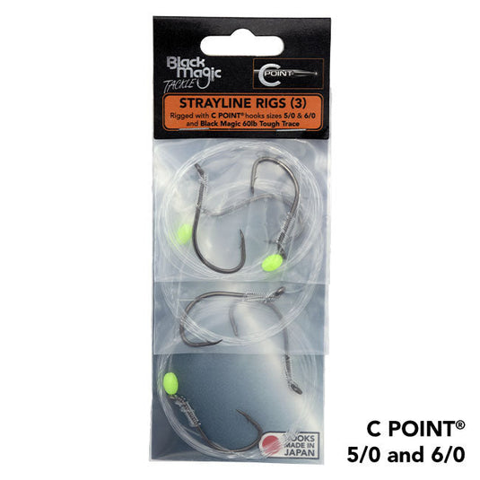 Black Magic Stray Line Rigs (3 Pack) [TYP:C Point 5/0-6/0]