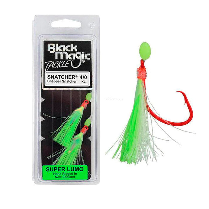Load image into Gallery viewer, Black Magic Snapper Snatcher Pre Rigs [SIZ:5/0 COL:Super Lumo]
