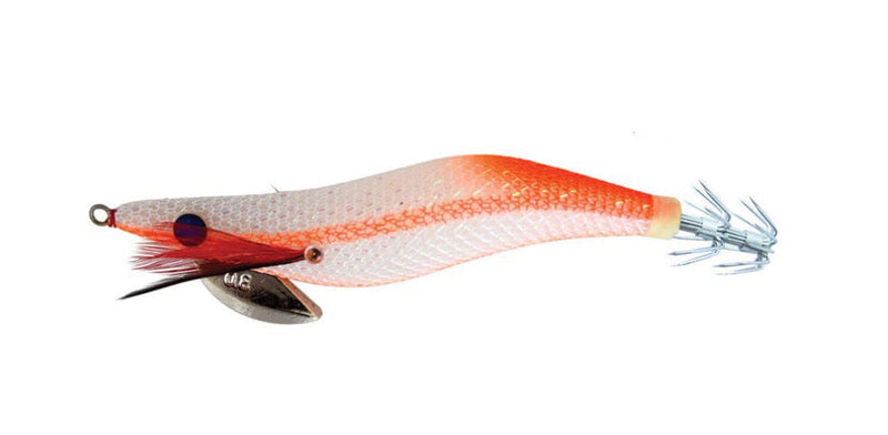 Load image into Gallery viewer, Black Magic Squid Jigs 2.0 [COL:Fire Glow Super Lumo BM1]
