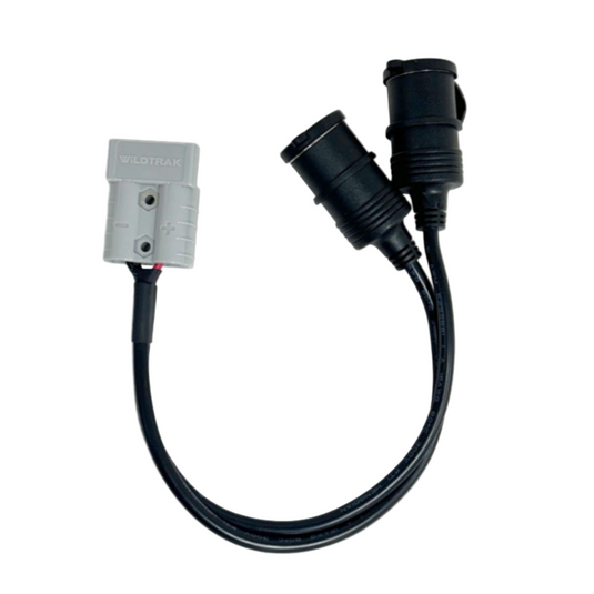 Wildtrak Anderson Style Connector with Twin 12v Sockets 30cm