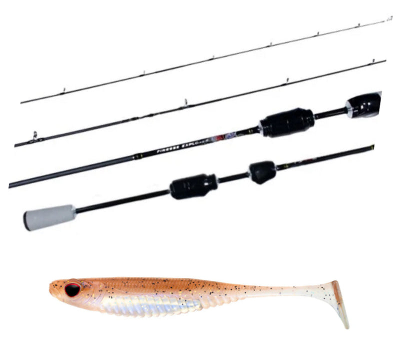 Load image into Gallery viewer, Insalt Finesse Explorer Baitcaster ISFE562 Rod (2 Piece)+ FREE Live Ops Plastics
