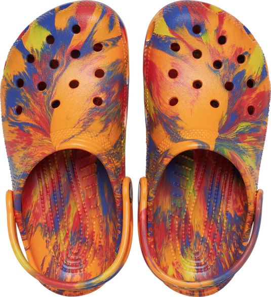 Crocs Classic Clogs Kids - Marbled Orange Zing