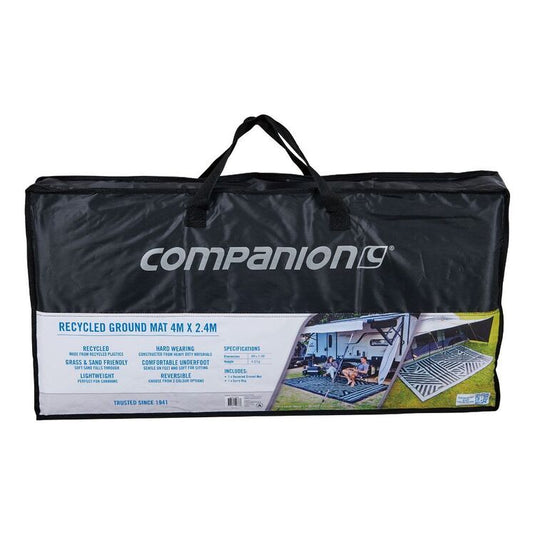 Companion Recycled Ground Mat Black/Grey 4m x 2.4m