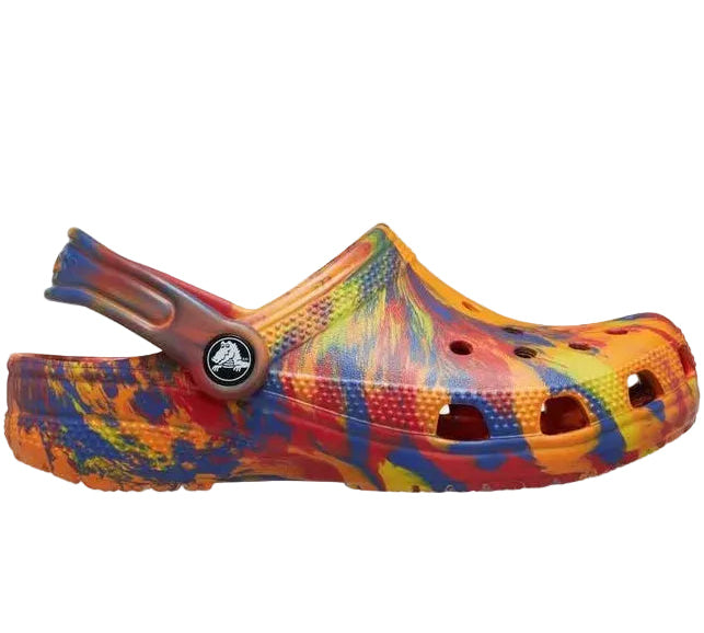 Load image into Gallery viewer, Crocs Classic Clogs Kids - Marbled Orange Zing
