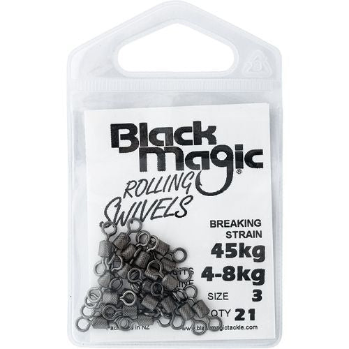 Load image into Gallery viewer, Black Magic Rolling Swivels Small Pack
