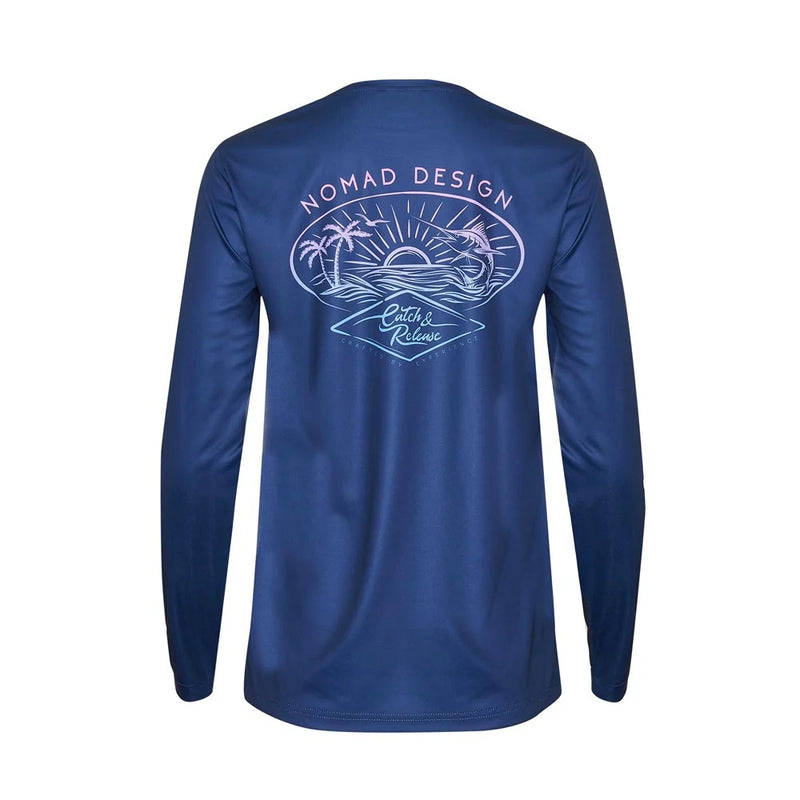 Load image into Gallery viewer, Nomad Tech Shirt Womens - Catch &amp; Release
