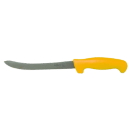 Sicut Yellow Handle Fillet Knife 8” Curved 1/2 Flex