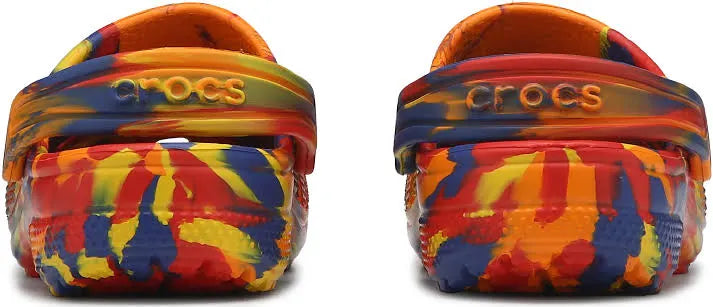 Load image into Gallery viewer, Crocs Classic Clogs Kids - Marbled Orange Zing
