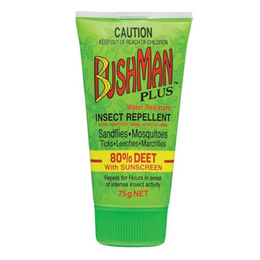 Bushman 75g 80% DEET with Sunscreen - Cream