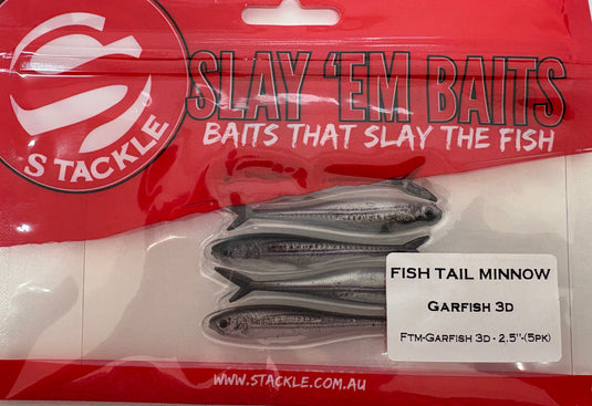 S Tackle Fish Tail Minnow 2.5” (5 Pack)