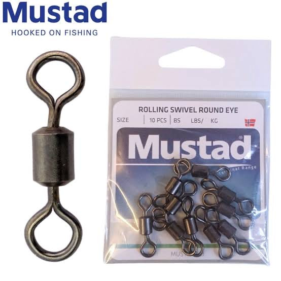 Load image into Gallery viewer, Mustad Rolling Swivel (Round Eye)
