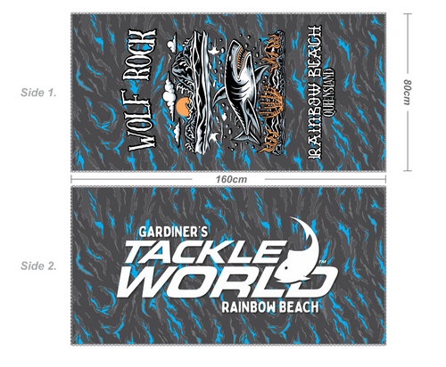 Tackle World Wolf Rock Beach Towel