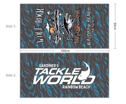Tackle World Wolf Rock Beach Towel