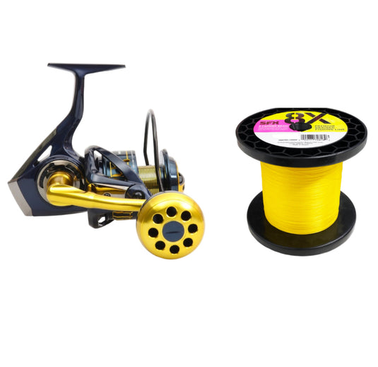 OKUMA Salina 6000HA Reel + Complimentary FREE Sufix 8X Braid to suit
