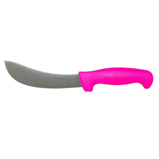 Sicut Pink Handle 6” Curved Beef Skinner Knife - LIMITED RUN