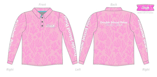 Tackle World Rainbow Beach - Double Island Point Pink Fishing Jersey