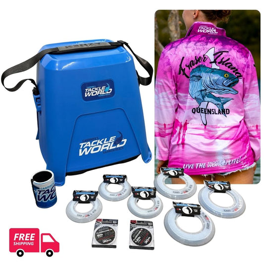 Cooler Fishing Pack + Ladies Fraser Island (K’Gari) Tailor Fishing Jersey